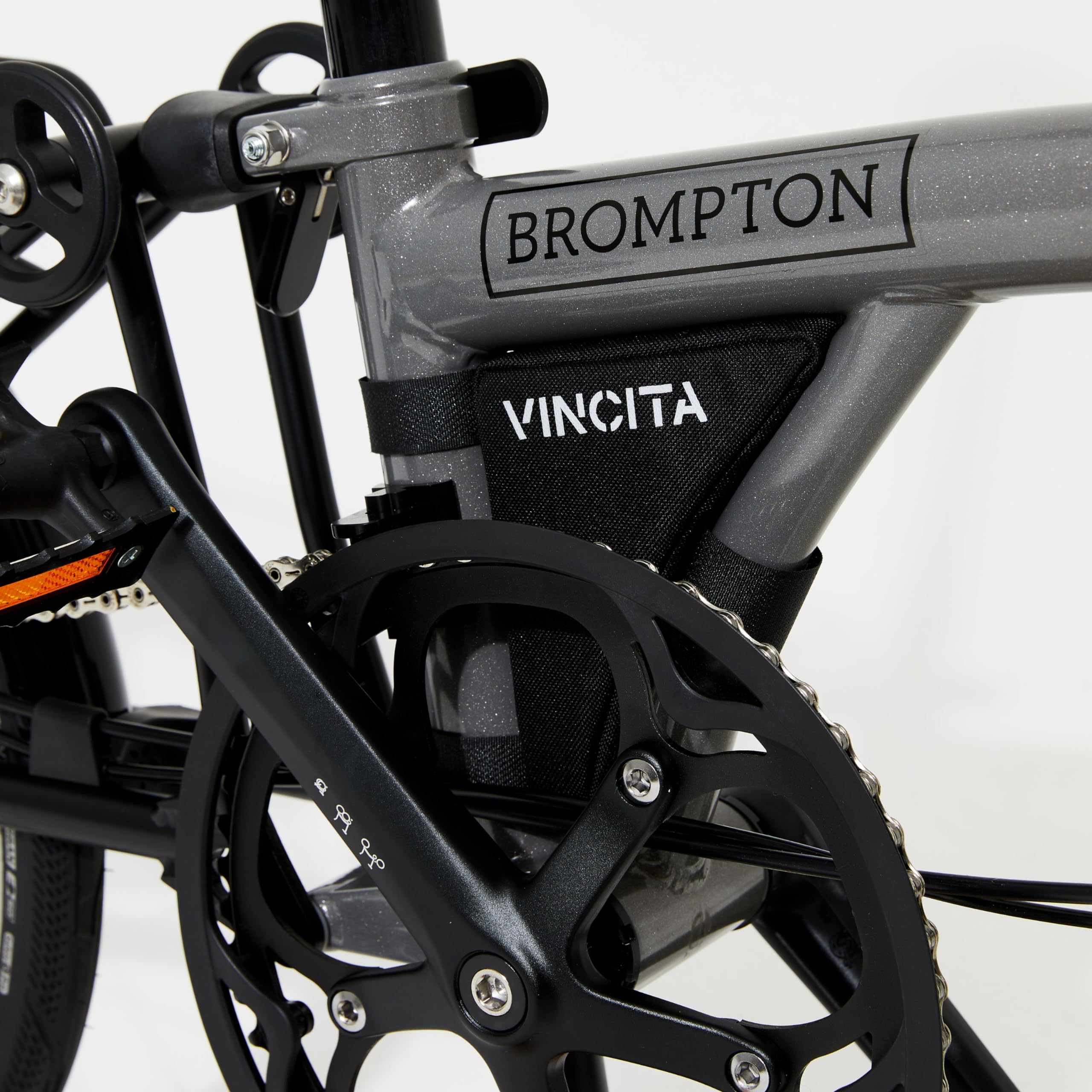 Vincita BOOMERANG BAG - Waterproof Bike Frame Bag for Brompton Bicycle - Durable Cycling Accessories for Commuting, Travel & Urban Riding