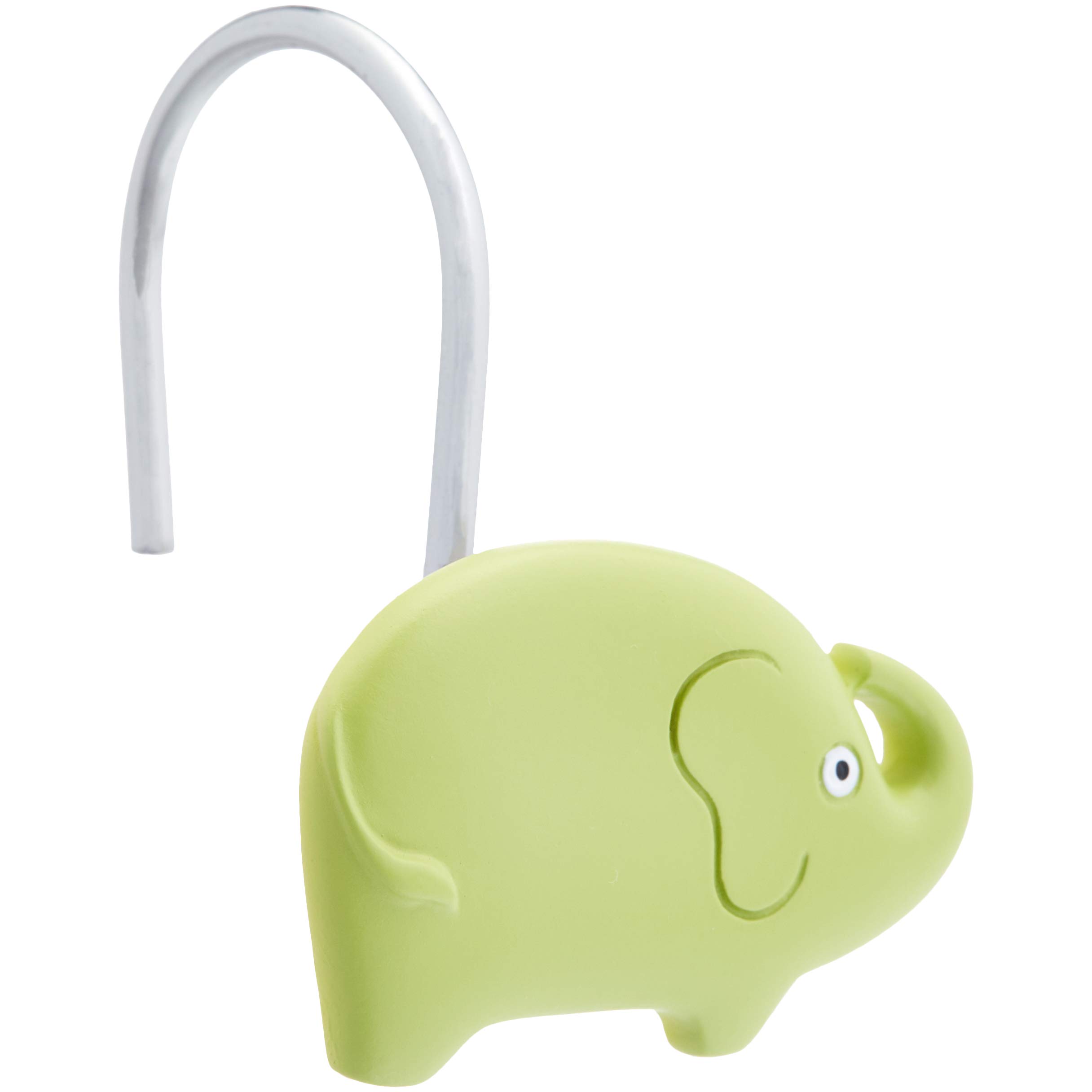Amazon Basics Kids' Shower Curtain Hooks with Zoo Animal Design - Waterproof Bathroom Accessories for Children's Room Decor & Nursery