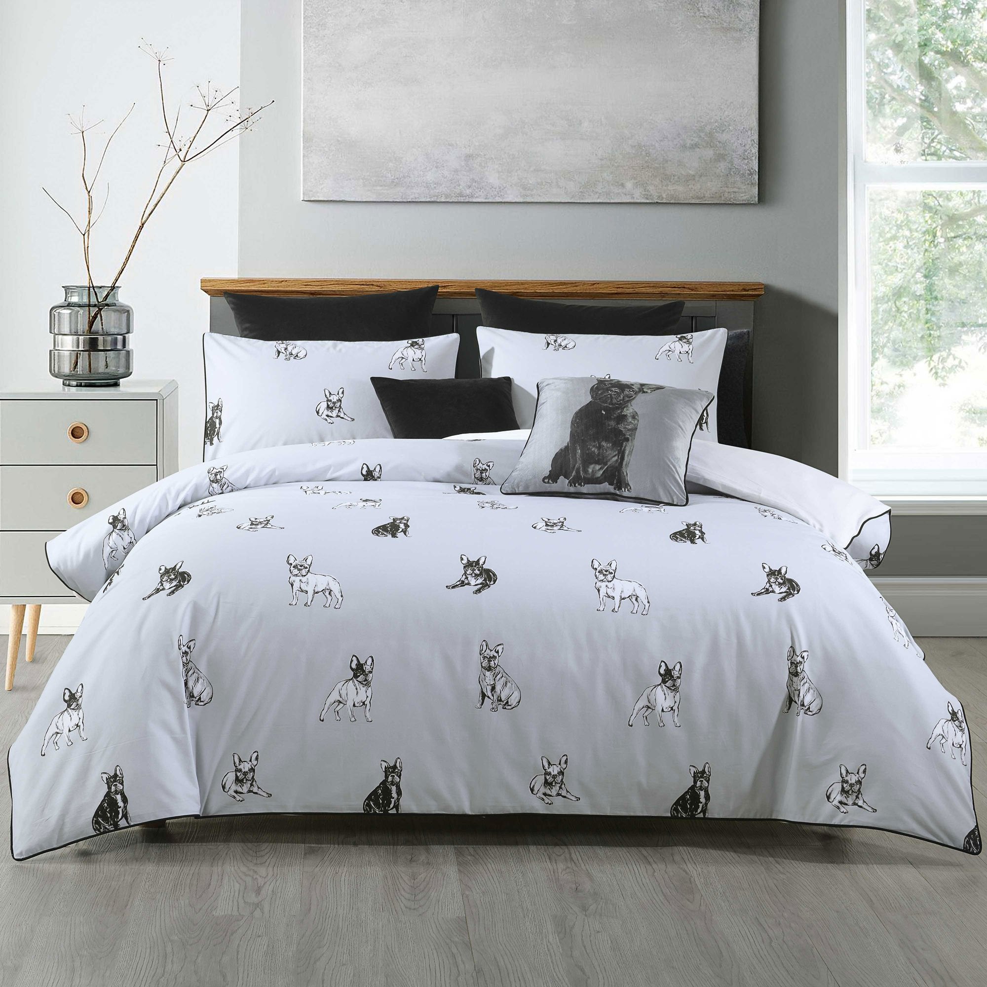 Premium French Bulldog Quilt Cover Set - Soft 3-Piece Dog Lover Bedding by Bianca | Perfect for Kids' Rooms, Pet Themed Decor & Cozy Bedroom Makeovers