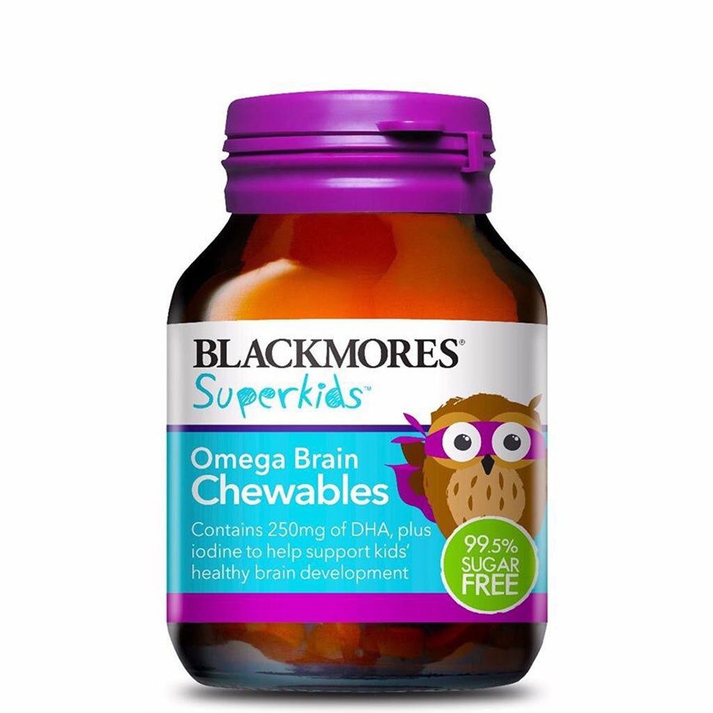 Blackmores Superkids Omega Chewables - Delicious Fish Oil Gummies for Kids with DHA & EPA - Supports Brain Development & Immune Health - Perfect for School Lunchboxes & After-School Snacks