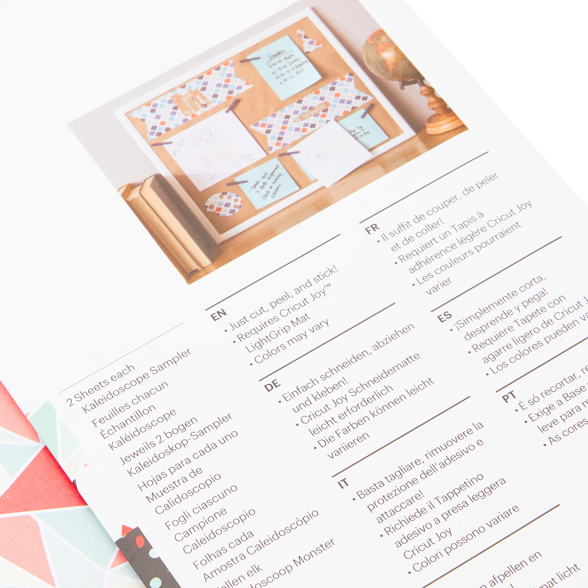 Cricut Joy Adhesive Deluxe Paper - Kaleidoscope Pattern - Premium Vinyl Sticker Sheets for DIY Crafts, Scrapbooking & Home Decor