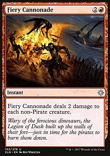 MTG Magic: The Gathering - Fiery Cannonade (143) Ixalan XLN Card | Collectible Trading Card Game for Players & Deck Builders | Perfect for Commander, Modern & Casual Play