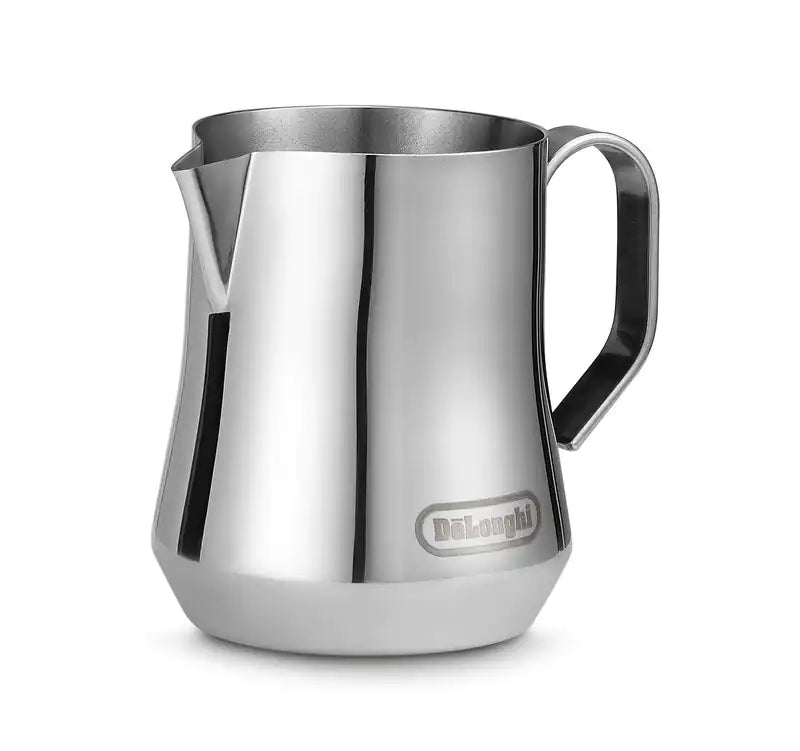 Delonghi DLSC060 Stainless Steel Milk Frothing Pitcher - Perfect for Lattes, Cappuccinos & Hot Chocolate - Barista-Quality Milk Frother Jug for Coffee & Espresso Machines