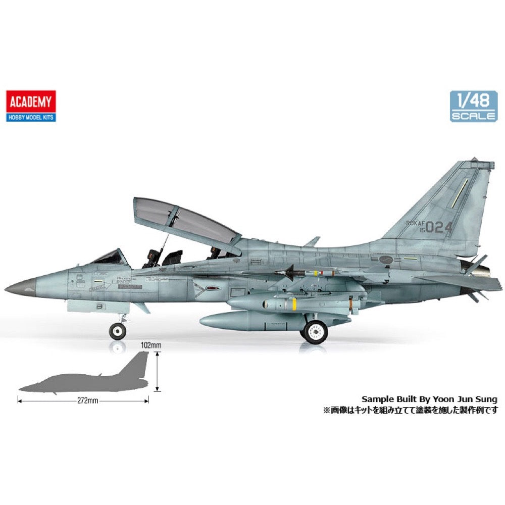 1/48 Scale ROKAF FA-50 Fighting Eagle Model Kit - Academy 12366 - Perfect for Military Aircraft Collectors & Model Builders | Display, Gift, or Hobby Project