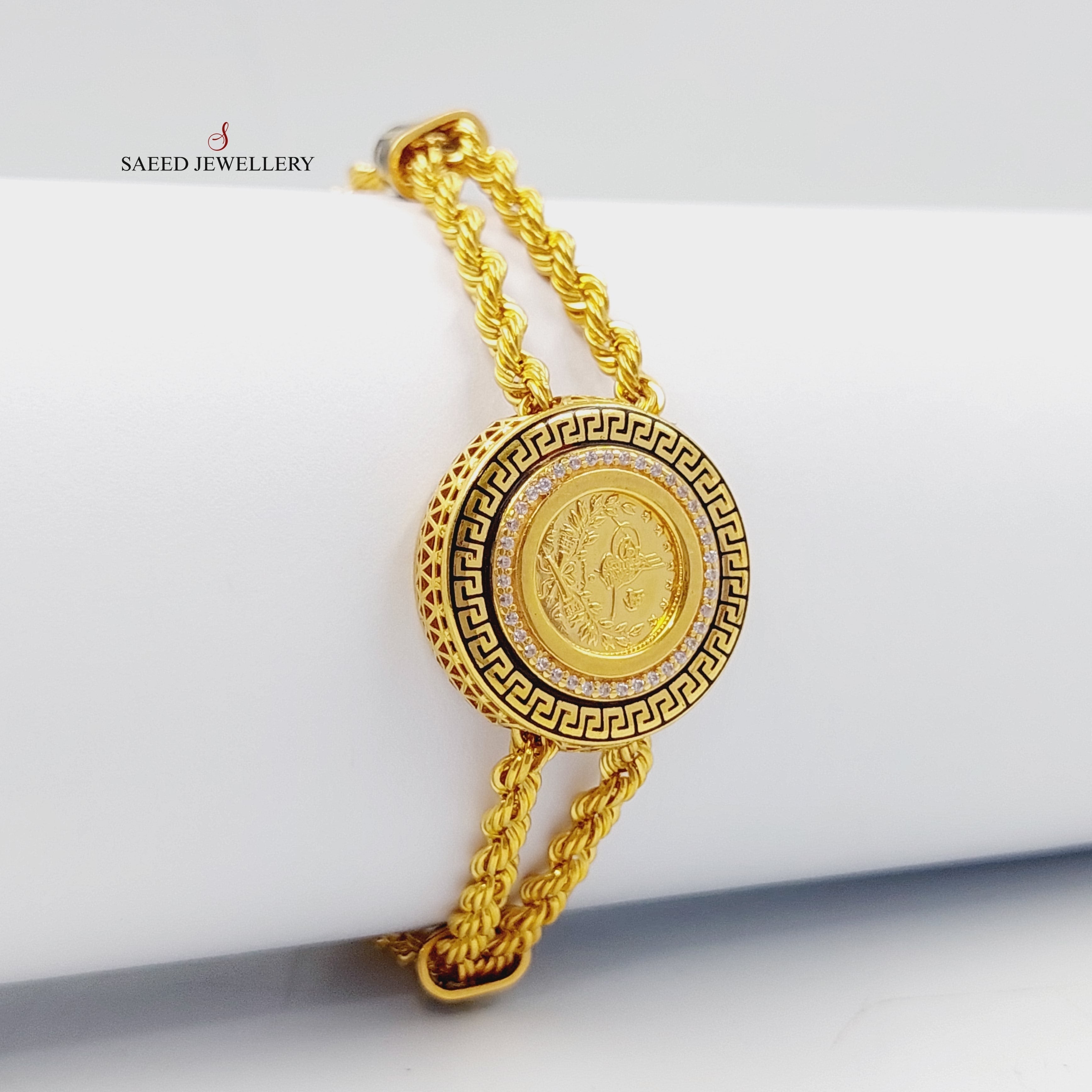 Enameled & Zircon Studded Rashadi Bracelet - Elegant Handmade Jewelry for Women - Perfect for Weddings, Parties & Special Occasions