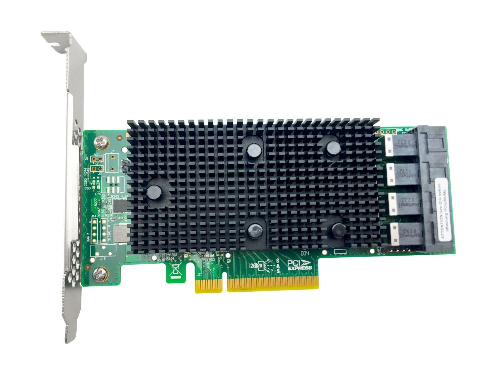 9400-16i 12Gbps PCIe 16-Port SATA/SAS HBA IT Mode Controller Card - Supports NVMe & HDD for Server Storage Expansion & Data Center Applications