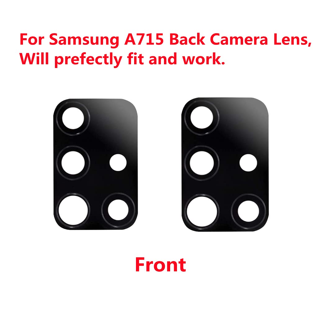 Original 2-Pack OEM Rear Camera Glass Lens Replacement for Samsung Galaxy A71 5G/A715 (2020 Model) - Includes Adhesive & Repair Tools - Compatible with All Carriers - Perfect for DIY Phone Repairs & Camera Protection