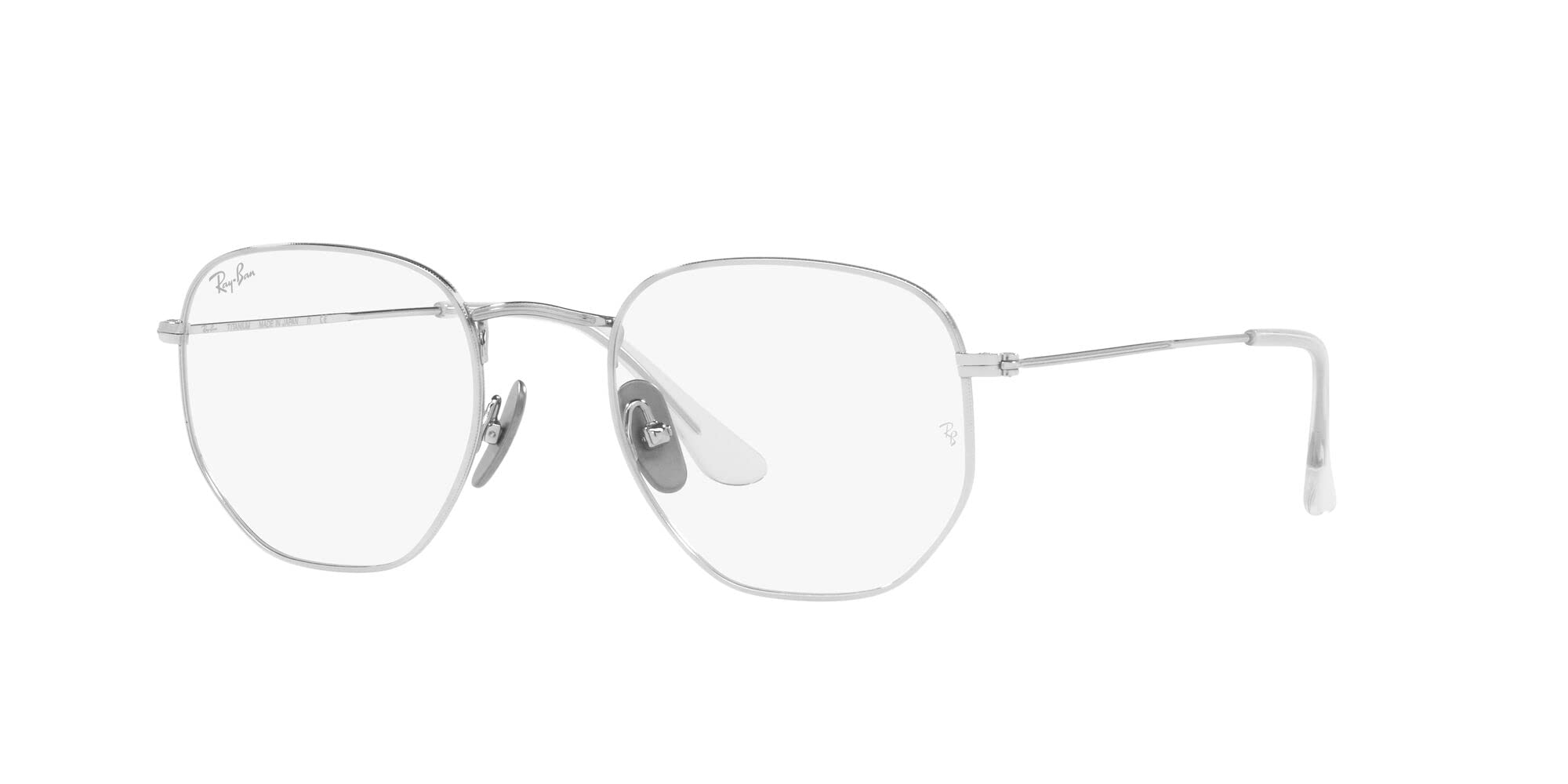 Ray-Ban Rx8148v Hexagonal Titanium Prescription Glasses Frames - Lightweight Durable Eyewear for Men & Women | Perfect for Reading, Driving & Fashion Accessories