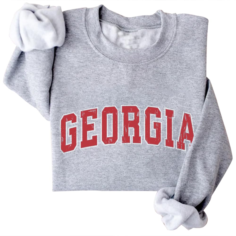 Georgia Bulldogs Preppy Football Sweatshirt for Women - Cute College Team Spirit Pullover for Game Day & Casual Wear