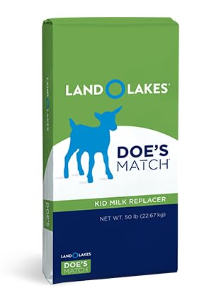 Doe's Match® Medicated Kid Milk Replacer Powder - 50 LB Bag for Goat Kids & Lambs | Essential Nutrition for Newborn Livestock Feeding & Weaning Support