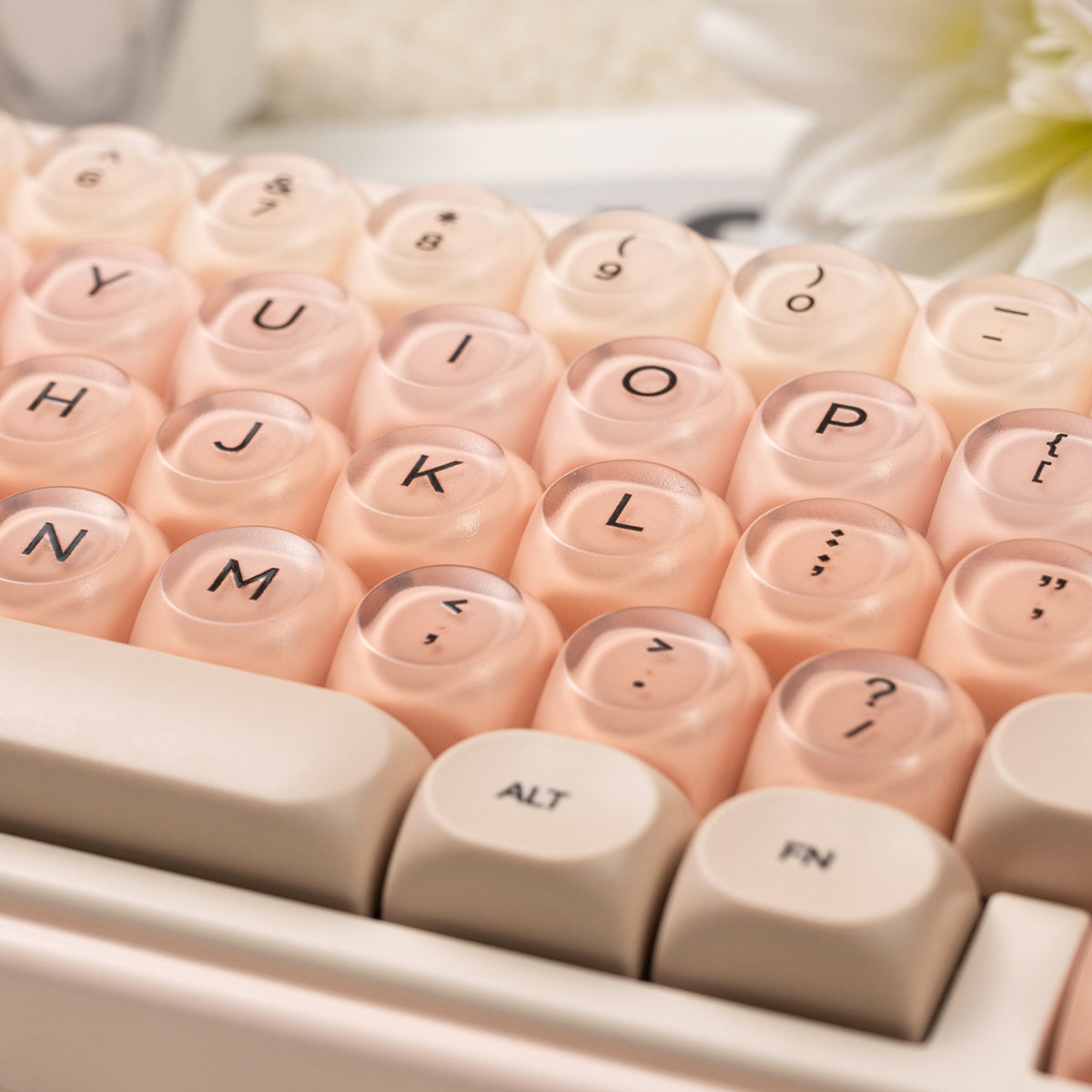 Custom PBT+PC Spherical Keycaps for Mechanical Keyboards - Cute Girl Theme, Hot Sublimation Design - Perfect for Gaming, Typing & Custom Keyboard Builds