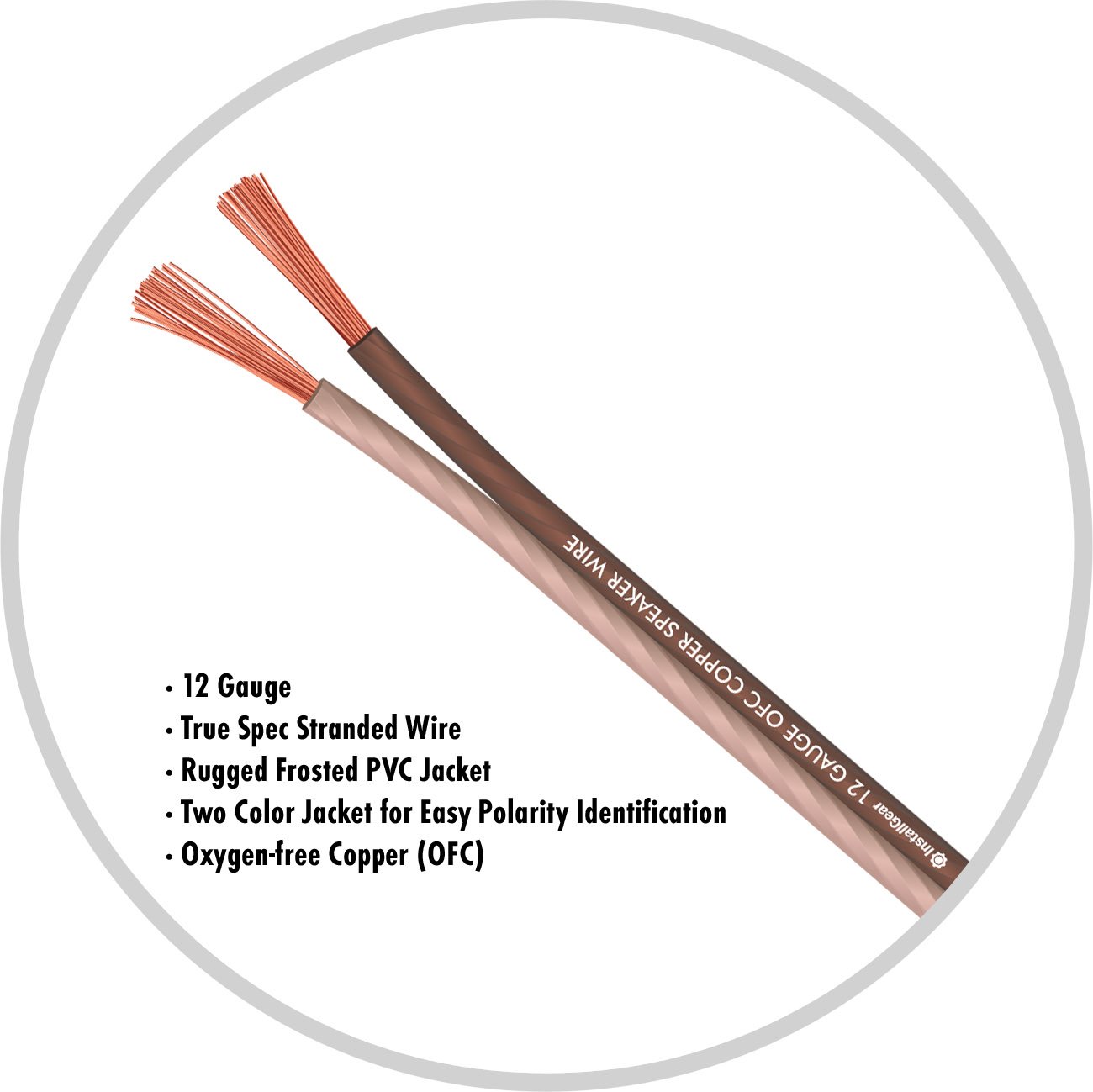 InstallGear 12 Gauge Speaker Wire - 500ft Oxygen-Free Pure Copper Cable for Home Theater, Car Audio & Surround Sound Systems - High-Quality Soft Touch True Spec Wiring for Crystal Clear Audio