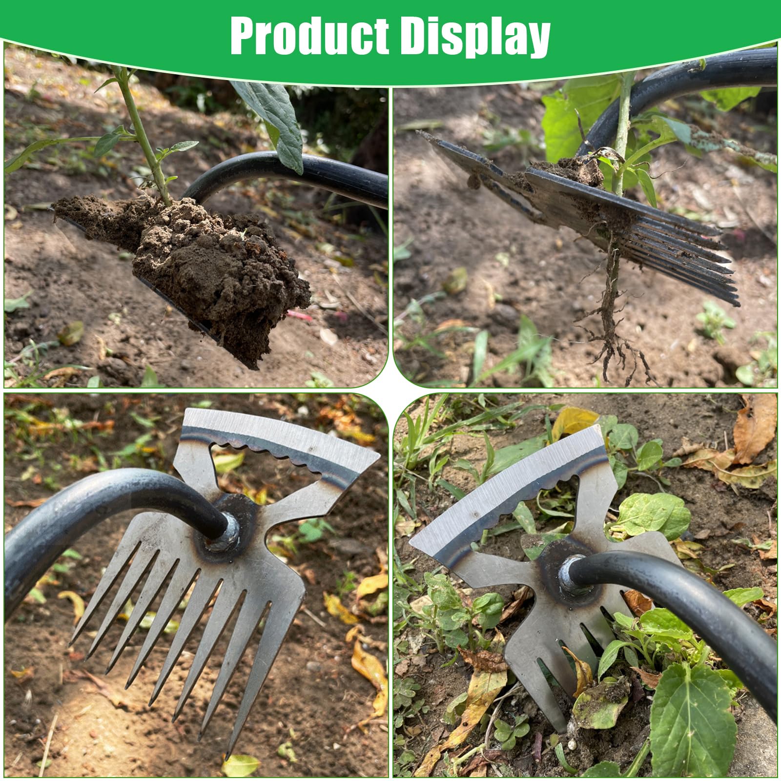 5-Pack Manganese Steel Weeding Tool - Durable M-Shape Weed Puller for Garden & Farm, Portable Uprooting Shovel for Backyard, Vegetable Planting & Soil Loosening | Ideal for Home Gardening, Landscaping & Agriculture