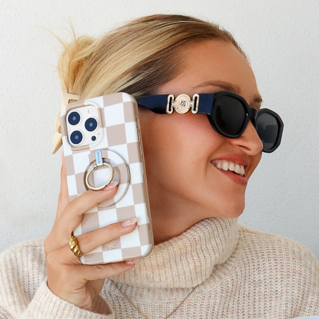 Nude Vibe Checker iPhone Case - Slim Protective Cover for iPhone 13/14/15 Pro Max - Trendy Aesthetic Phone Case for Daily Use & Social Media