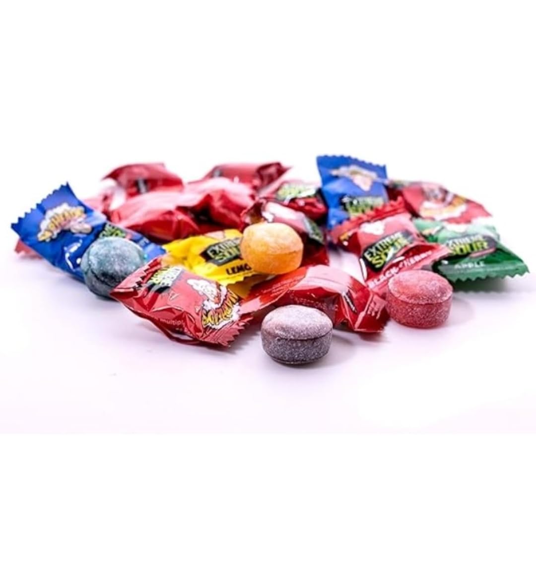 Warheads Extreme Sour Candy - Original 5 Fruit Flavors (2lb Tub, 240 Pieces) | Bulk Sour Candy for Parties, Holidays & Office Treats | Includes Free Surprise Gift - Perfect for Halloween, Birthday Celebrations & Candy Buffets