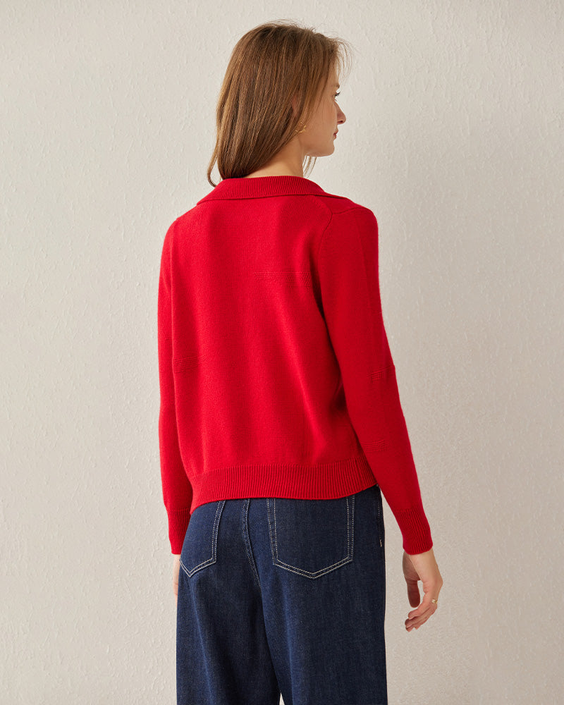 Luxury Women's Cashmere Polo Neck Sweater - Soft & Warm Winter Knitwear for Office, Travel & Casual Outfits