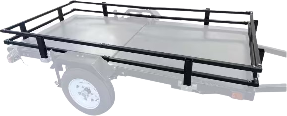DK2 MFT4X8RK 4x8 ft Open Rail Kit for Folding Trailers - Heavy Duty Utility Trailer Accessory (Trailer Sold Separately) - Perfect for Hauling Lumber, ATVs & Construction Materials