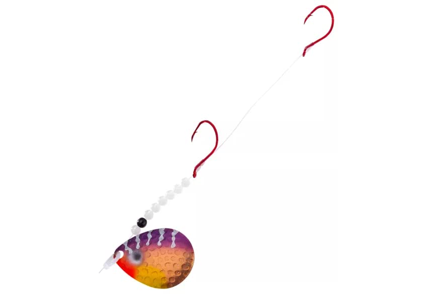 Premium Hildebrandt Hammer Time Walleye Fishing Spinner - Size #5 Colorado Blade in Purple Perch/Copper Back - Perfect for Walleye, Bass & Pike Fishing in Lakes & Rivers