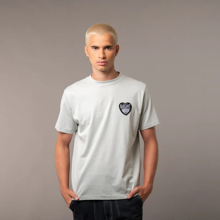 Vulk H Heart Graphic T-Shirt for Men & Women - Soft Cotton Grey Tee - Casual Streetwear & Everyday Comfort