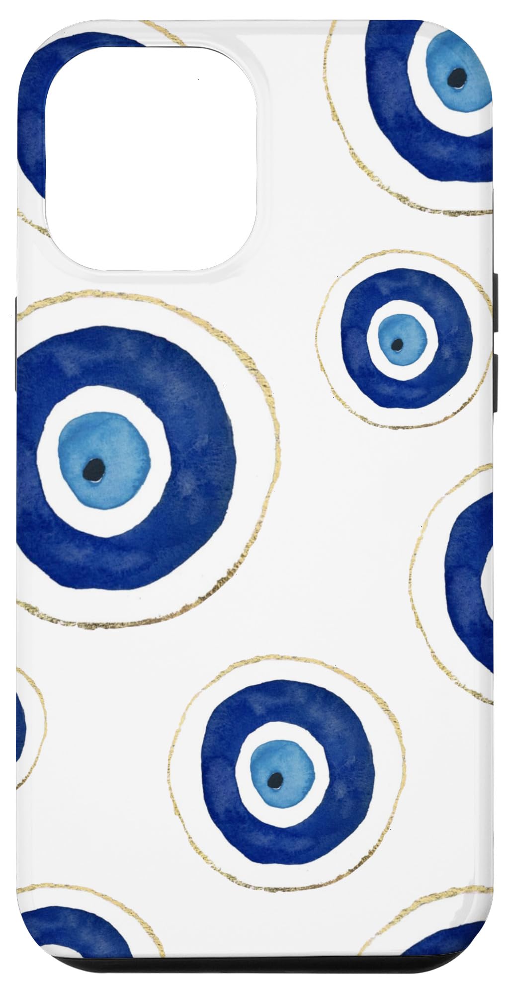 iPhone 12 Pro Max Evil Eye Amulet Phone Case - Good Vibes White Protective Cover for Daily Use, Travel, and Gifting