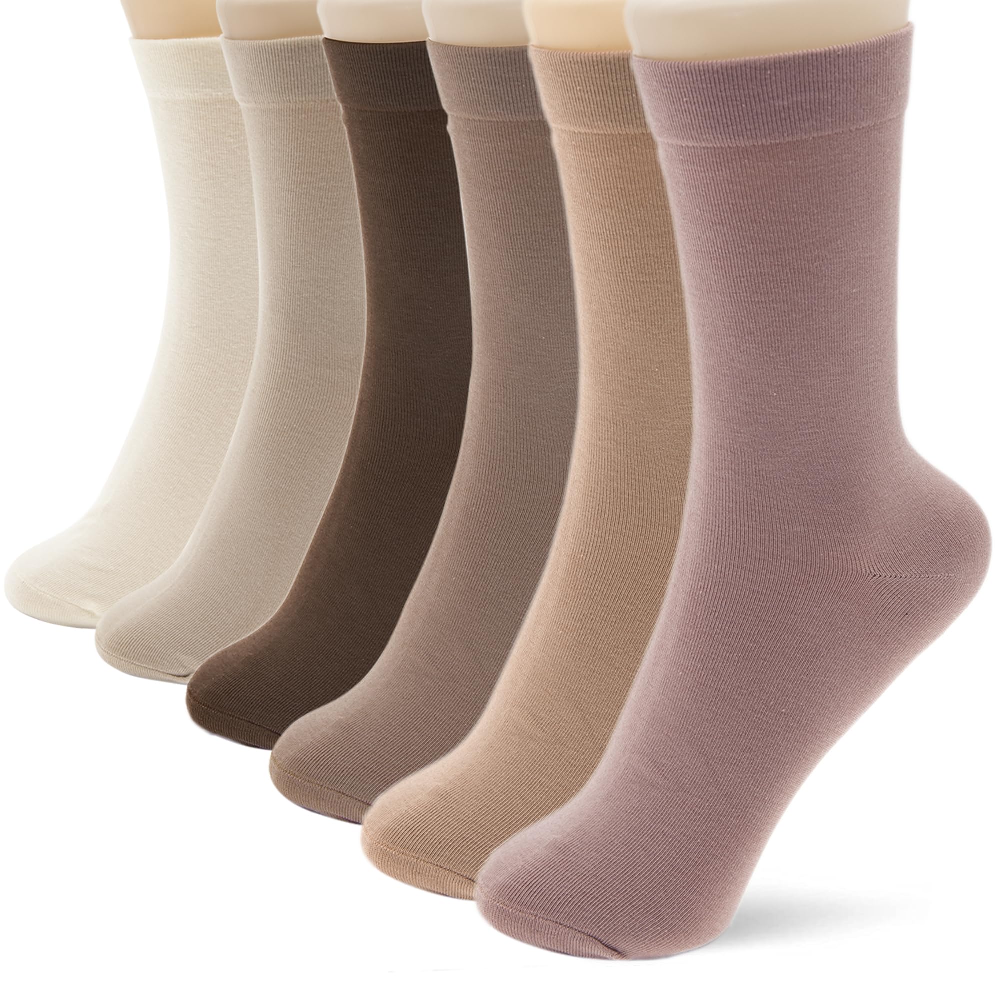 Ivyhouse Women's Thin Crew Socks - Soft Cotton Casual Ankle Socks for Boots & Shoes - Perfect for Everyday Wear, Office, and Gifting