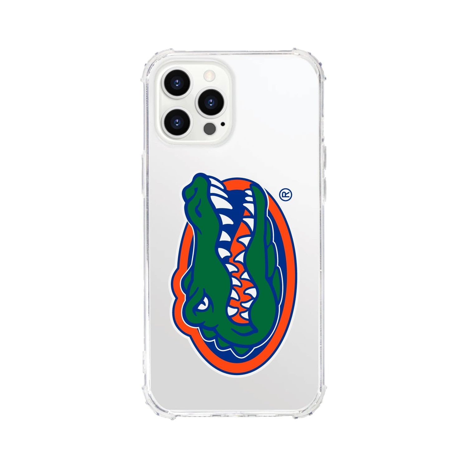 OTM Essentials Rugged Phone Case for iPhone 12/12 Pro - Shockproof Protective Cover with Reinforced Edges in Classic White | University of Florida Gators Design | Perfect for Outdoor Activities, Sports & Daily Use