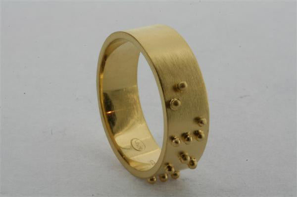 Braille Love Ring - Gold Plated Jewelry for Couples, Gift for Anniversary, Wedding, or Valentine's Day
