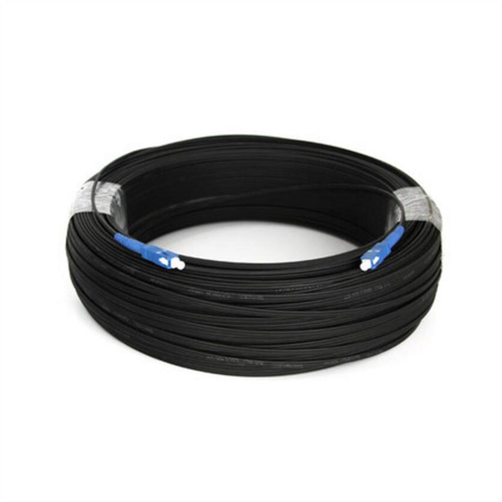 200M Outdoor SC/APC to SC/APC Singlemode Fiber Optic Patch Cable - FTTH Drop Cable, Fiber Optic Jumper for High-Speed Internet & Network Connections - Perfect for Home, Office & Data Center Installations