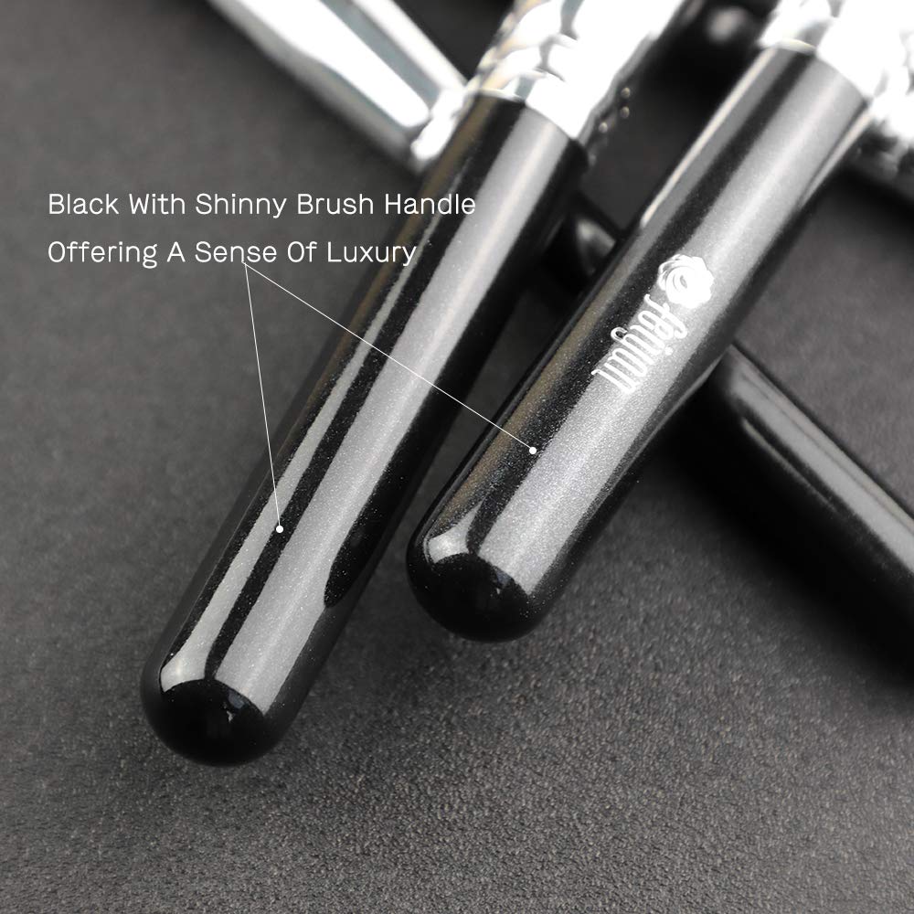 Professional Makeup Brushes Set - 8 pcs Natural Goat Hair & Synthetic Cosmetic Brush Kit with Kabuki, Foundation, Eyeliner, Lip & Powder Brushes | Includes Zipper Pouch | Perfect for Makeup Artists & Beginners | Ideal for Home, Travel & Professional Makeup Application
