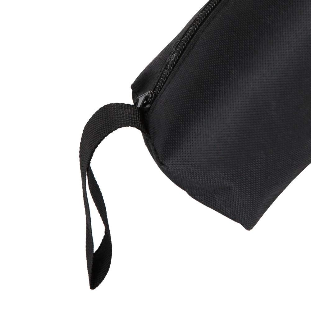 Heavy Duty Zipper Tool Pouch - Durable Construction & Electronics Organizer Bag for Artists, Travel Toiletries & Brush Storage - Perfect for DIY Projects, Work Tools & Travel Accessories (Black)