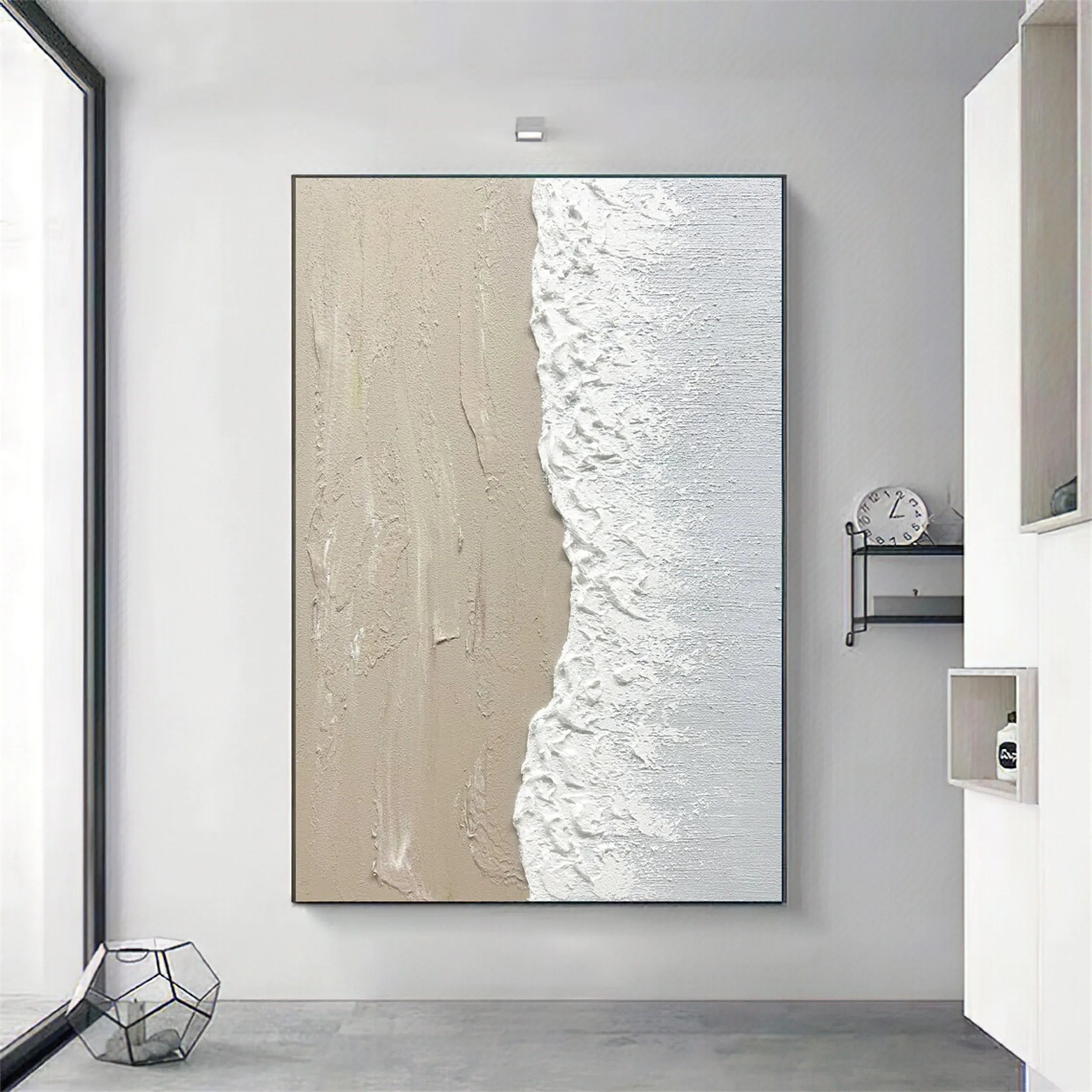 Minimalist Textured Plaster Art Painting - Modern Abstract Wall Decor for Living Room, Bedroom & Office | #MM183