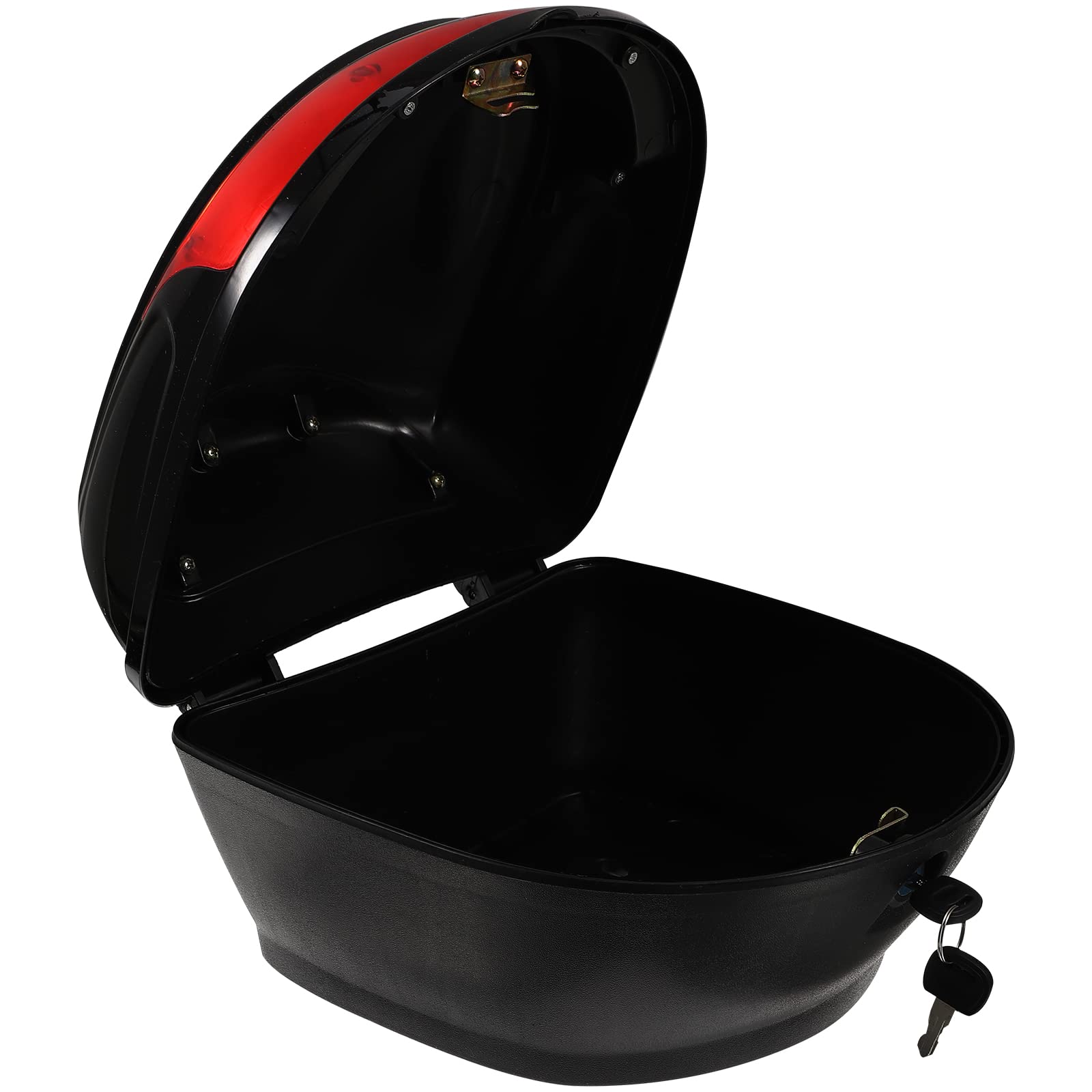 Large Capacity Motorcycle Trunk Lockable Storage Case - Waterproof Top Box Replacement for Scooters & Mopeds - Perfect for Commuting, Touring & Secure Gear Storage