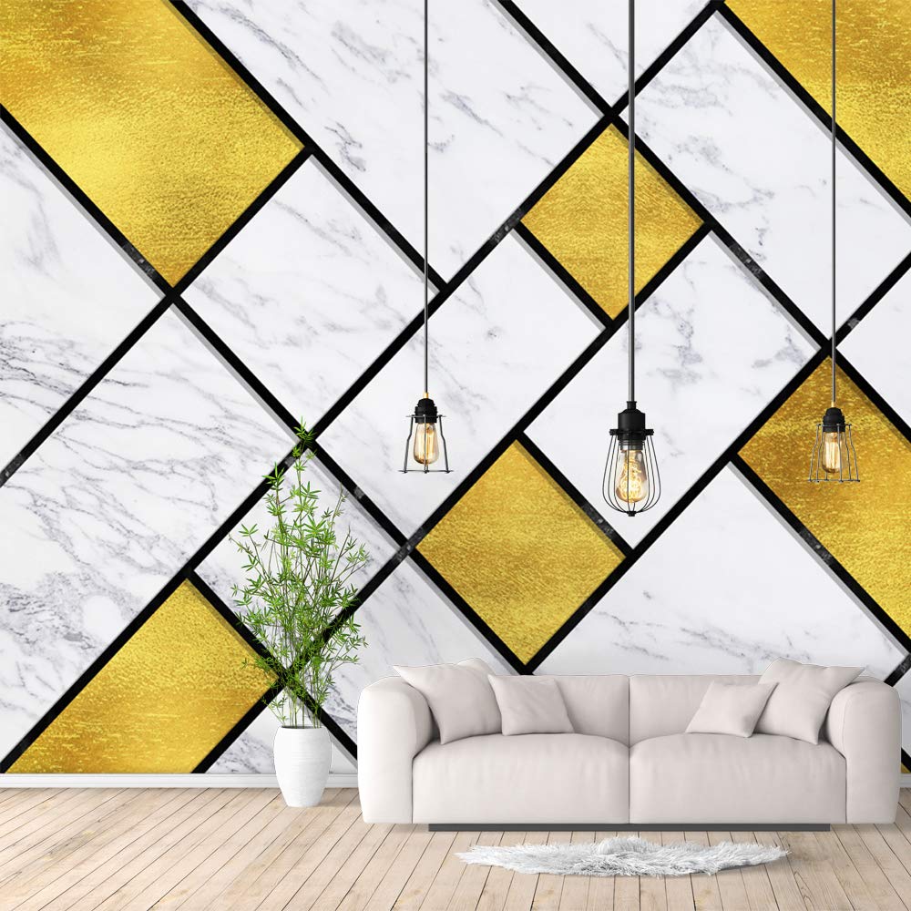 Abstract Geometric Peel and Stick Wallpaper - Removable Wall Mural for Bedroom Decor (100x144 inches) | Easy DIY Home Renovation & Modern Interior Design Upgrade