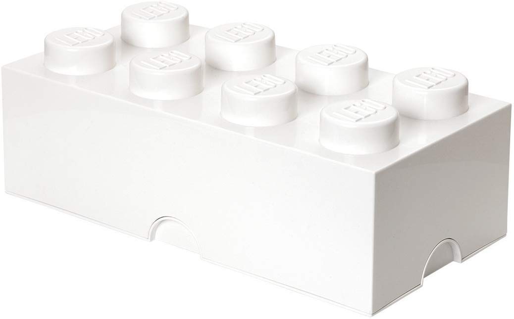 LEGO White Storage Box Brick 8 - Organize Your LEGO Bricks & Building Blocks - Perfect for Kids Room, Playroom & Toy Storage Organization