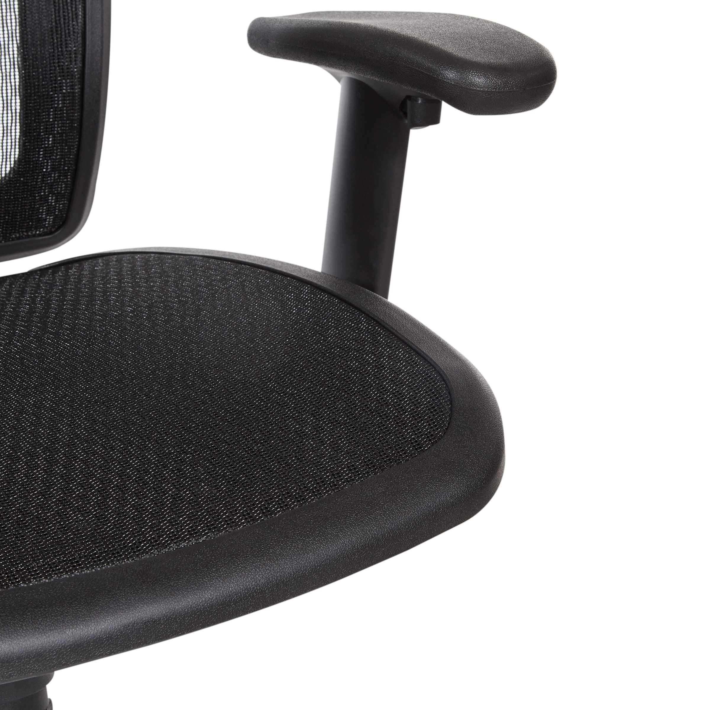 Office Star ProGrid Manager's Office Task Chair - Adjustable Height Arms, Ratchet Back Support & Breathable Mesh Seat - Ergonomic Black Desk Chair for Home Office, Conference Rooms & Workstations