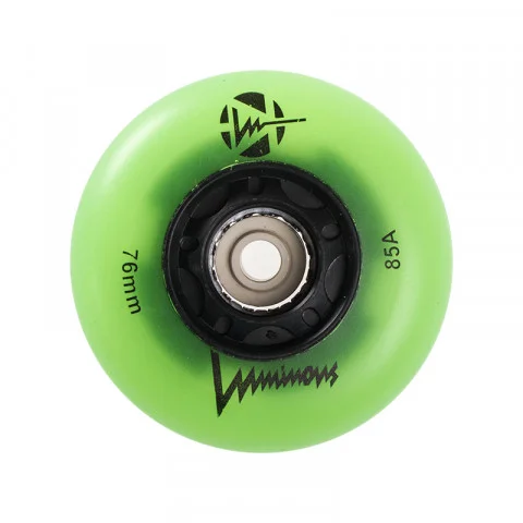 Luminous LED Inline Wheels 76mm 85a - 4 Pack Glowing Skate Wheels for Night Skating, Roller Derby & Outdoor Activities