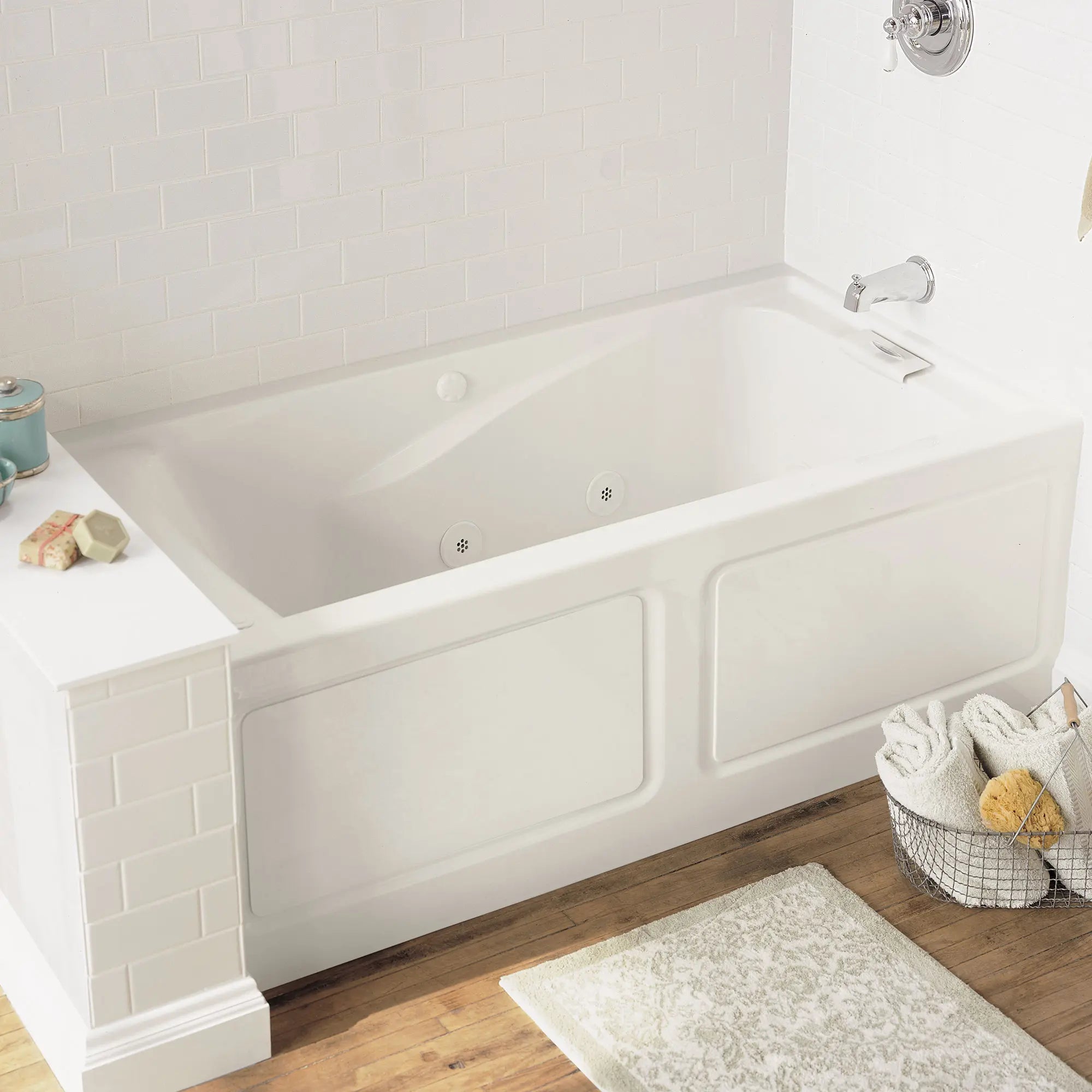 Evolution® 60 x 32 Inch Deep Soak® Integral Apron Bathtub - Luxurious Freestanding Soaking Tub for Spa-Like Bathroom Relaxation