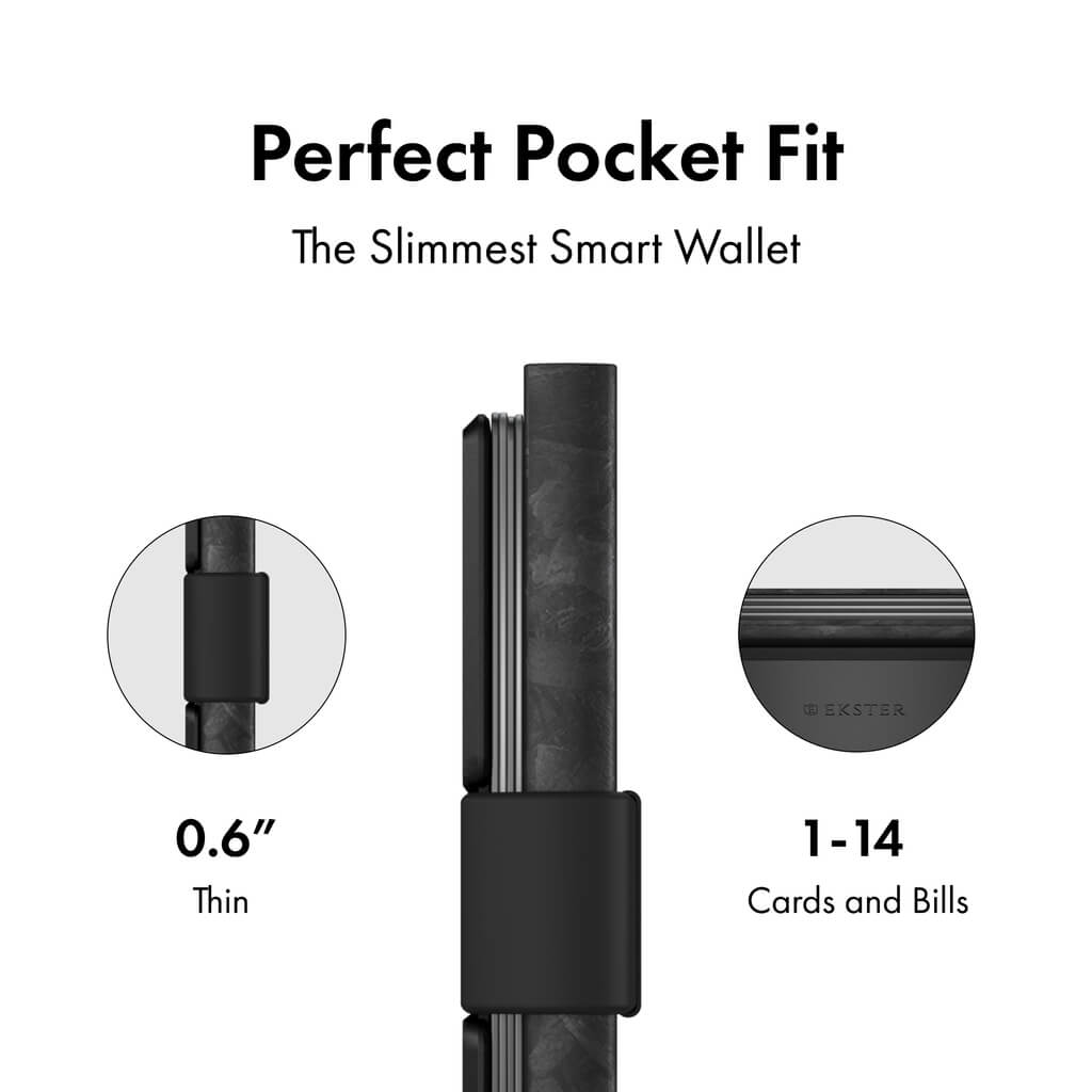 Ekster Pro RFID Blocking Aluminum Card Holder - Slim Minimalist Wallet for Men & Women - Perfect for Travel, Business & Everyday Carry