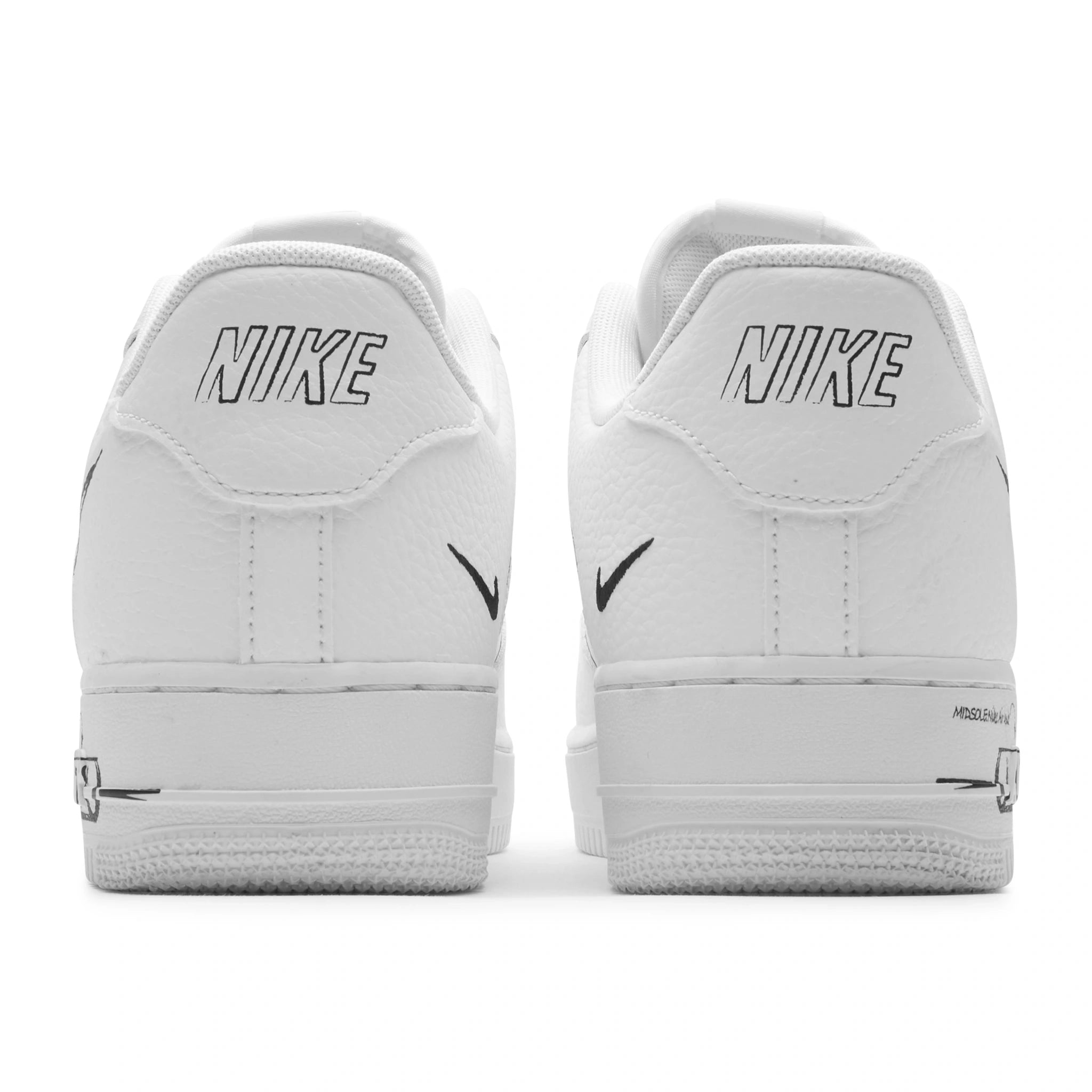 Authentic Pre-Owned Nike Air Force 1 Low Black Sketch Sneakers - Classic Streetwear for Men & Women | Perfect for Casual Wear, Gym & Urban Fashion