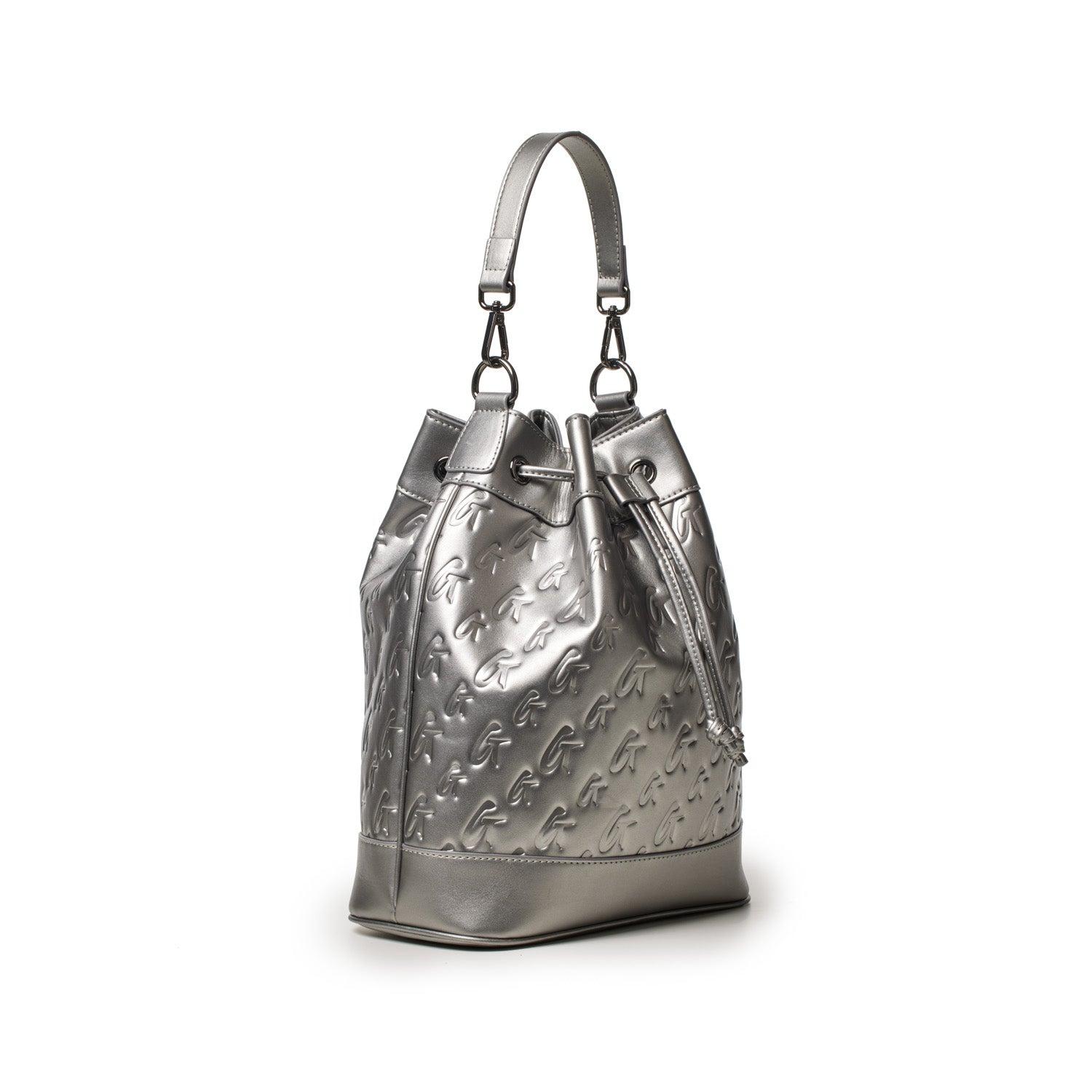 Large Monogram Bucket Bag in Platinum - Stylish & Spacious Tote for Women, Perfect for Work, Travel, and Everyday Use