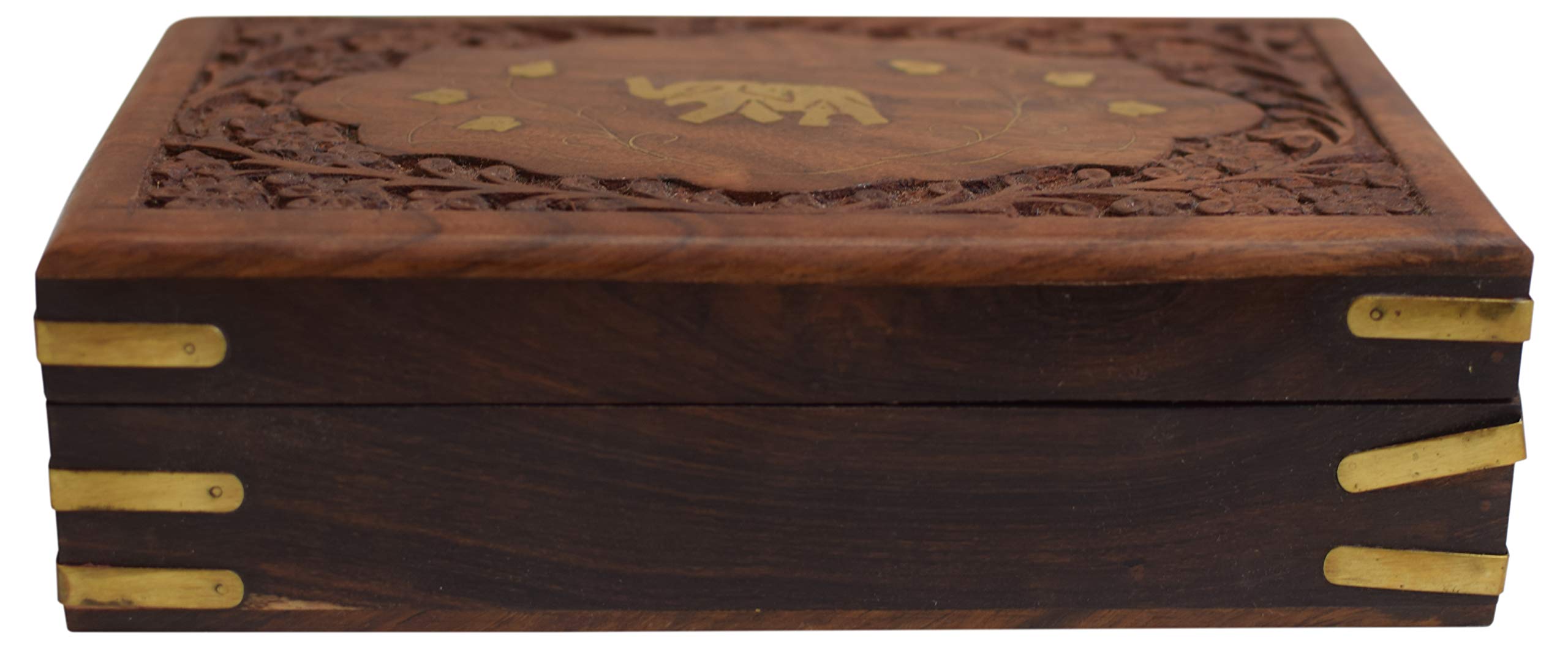 Exquisite Hand-Carved Rosewood Jewelry Box with Elephant Design & Velvet Lining - Perfect for Gift Giving, Jewelry Storage & Home Décor