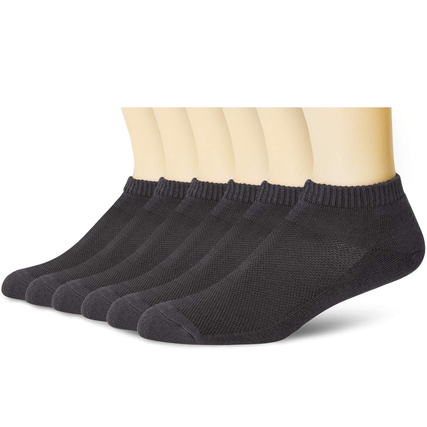 6 Pairs Low Cut Socks for Men Women - Athletic Running & Casual Wear