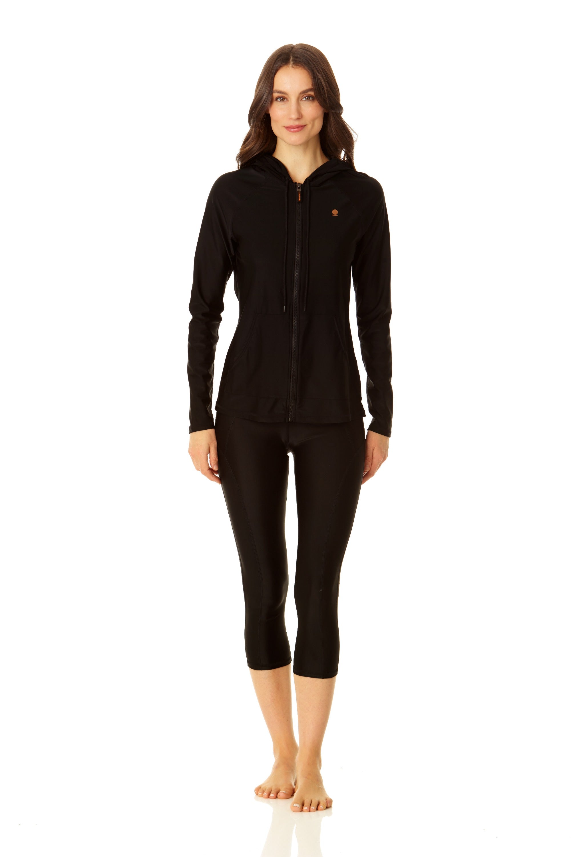 CopperSuit Women's Long Sleeve Zip Front Swim Hoodie - UPF 50+ Sun Protection, Quick Dry Swim Shirt for Beach, Pool & Water Sports