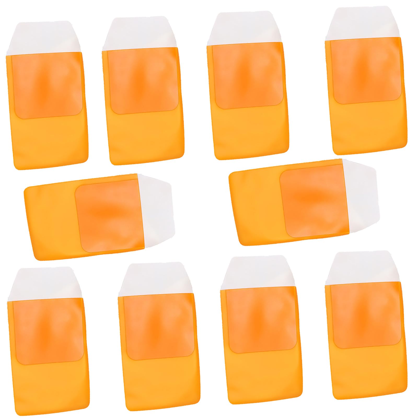 10 Pack Leakproof PVC Pocket Protectors for Pens - Nurse & Hospital Coat Organizer, Orange - Perfect for Medical Professionals, Office Workers & School Supplies