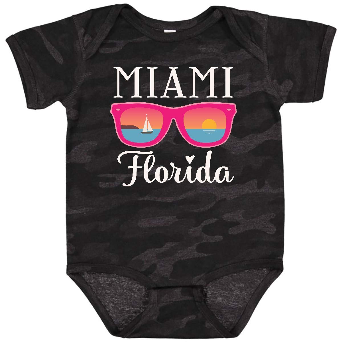 Inktastic Miami Florida Vacation Beach Trip Baby Bodysuit - Cute Florida Souvenir Outfit for Infants & Toddlers - Perfect for Beach Trips, Family Vacations & Photo Shoots
