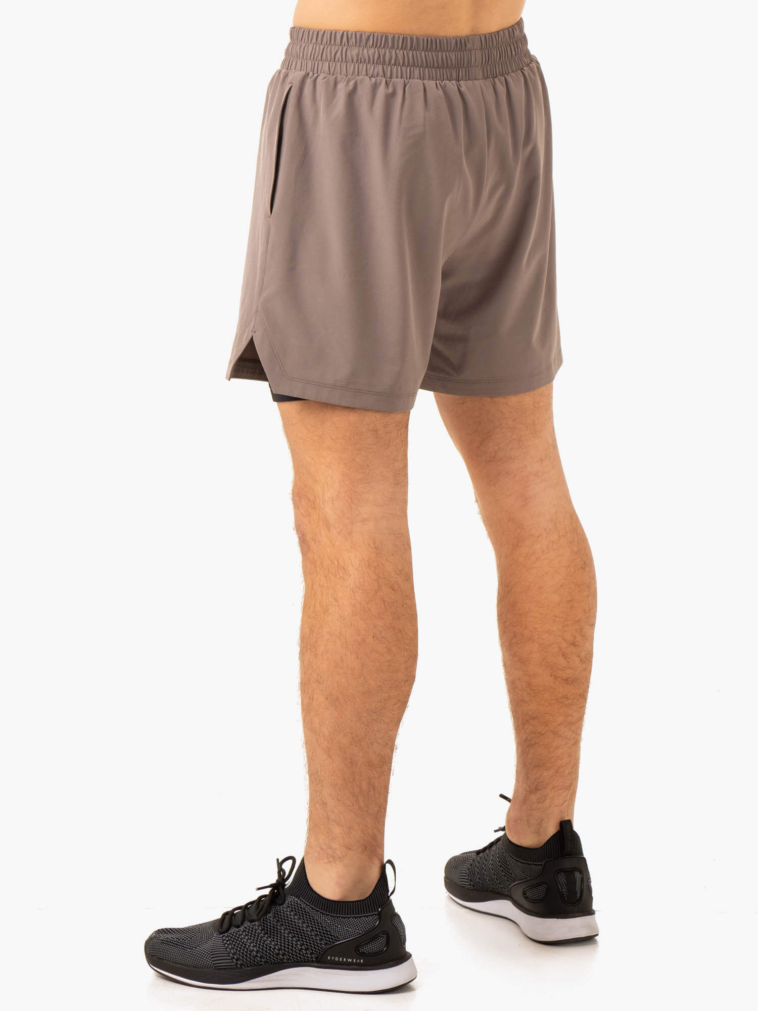 Pursuit 2-in-1 Workout Running Shorts with Liner - Breathable Taupe Athletic Shorts for Men | Gym, Jogging & Outdoor Training