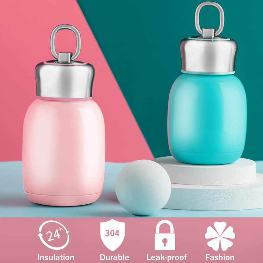Gets Mini 7 oz Stainless Steel Water Bottle - Portable Vacuum Insulated Sports Tumbler for Hot & Cold Drinks, Leakproof Travel Cup for Gym, Hiking, Office & Outdoor Activities