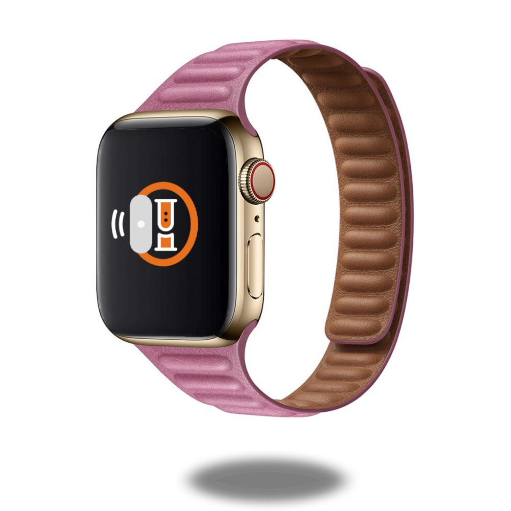 Two-Tone Slim Leather Link Loop Bracelet - Elegant & Adjustable for Women | Perfect for Casual, Office & Special Occasions