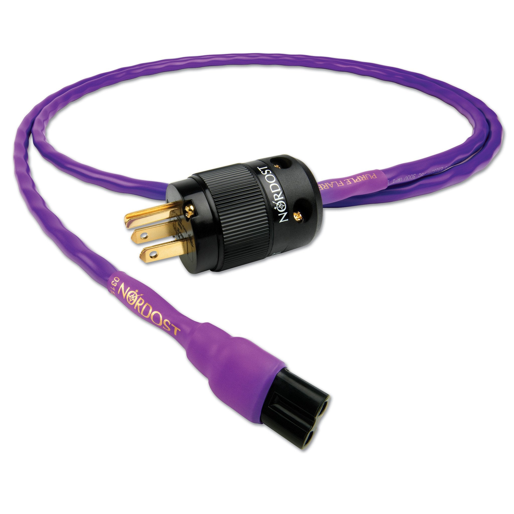 Nordost Leif Series Purple Flare Power Cable - High Performance Audio Power Cord for Home Theater & Hi-Fi Systems - Perfect for Audiophiles & Music Enthusiasts