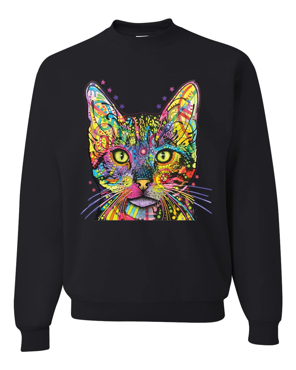 Dean Russo Art Cat Mom & Dad Sweatshirt - Colorful Animal Lover Unisex Crewneck for Cat Owners | Perfect Gift for Pet Lovers & Casual Wear